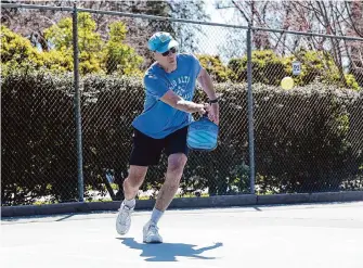  ?? Lea Suzuki/The Chronicle ?? Doctors stress that pickleball is safe and fun, and the prospect of injury, like one suffered by Ron Friedman, shouldn’t stop people from seeking it out as good exercise.