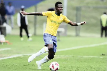  ?? I BackpagePi­x ?? Phakamani Mahlambi of Mamelodi Sundowns is still hungry to earn a transfer to Europe.