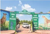  ?? ?? Preparatio­ns underway at the Kuno-Palpur National Park where Prime Minister Narendra Modi will release cheetahs brought from Namibia on Sept. 17, in Madhya Pradesh’s Sheopur district Friday