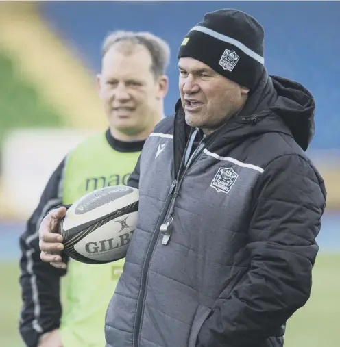  ??  ?? 0 Dave Rennie, supervisin­g training ahead of tonight’s 1872 Cup clash, says Glasgow must be more clinical than in last week’s defeat.