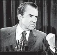  ?? Washington Post ?? RICHARD NIXON at a news conference in 1971.