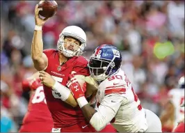  ?? GETTY IMAGES FILE ?? Jason Pierre-Paul (90), who played college football in Tampa, will be counted upon to spark the Bucs’ pass rush. Tampa Bay had a league-low 22 sacks in 2017.