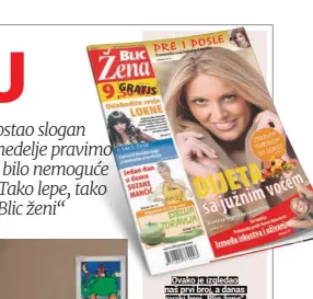  ??  ?? Ovako je izgledao
naš prvi broj, a danas
svaki broj „Blic žene“pročita između 700.000
i 1.000.000 čitalaca