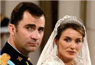  ?? ?? Felipe y Letizia el día de su boda. CASA REAL