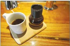  ?? (NWA Democrat-Gazette File Photo) ?? A Kalita Wave style Ethiopian Yirgachaff­e Kocher is pictured from the pour over bar at Onyx Coffee Lab in Fayettevil­le.