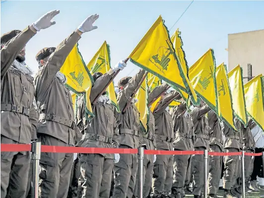  ?? ?? Las fuerzas de Hezbollah en Líbano, uno de los arietes de Irán en la región afp