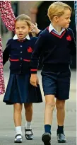  ??  ?? Precaution­s: Prince George and Charlotte