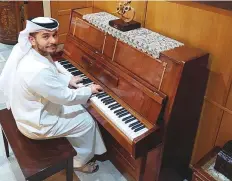  ??  ?? Mohammad Khodr Al Dah, a grade 8 pianist from Trinity ■ College London, playing a piece on his 22-year-old piano