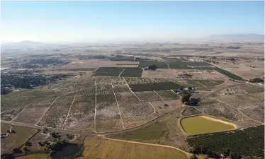  ?? AYANDA NDAMANE African News Agency (ANA) ?? AN AERIAL view of farms in the Western Cape. If load shedding is sustained, it will become more costly to produce food, which will affect the price paid by consumers. |