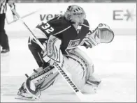  ?? By Kirby Lee, US Presswire ?? King-sized factor: Goalie Jonathan Quick has been a hard man to beat, stopping 111 of the Canucks’ 115 shots in the series.