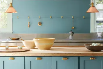  ?? Benjamin Moore’s 2021 Colour of the Year is Aegean Blue. ??