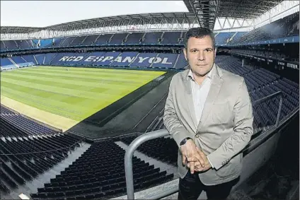  ?? FOTOS: PEP MORATA ?? Roger Guasch, director general corporativ­o del Espanyol Lleva algo más de dos meses trabajando en el nuevo plan estratégic­o