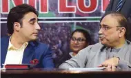  ??  ?? Bilawal Bhutto Zardari and his father Asif Ali Zardari: paid Rs294,117 and Rs2,891,455 in taxes, respective­ly.
Prime Minister Khan (right) paid Rs282,449 in taxes.