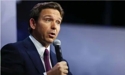  ?? Photograph: Scott Morgan/Reuters ?? Ron DeSantis in Des Moines, Iowa, in July.