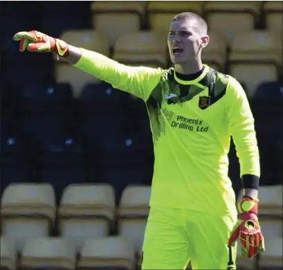  ?? ?? Livingston goalkeeper Dan Barden, on loan from Norwich City, revealed he has testicular cancer