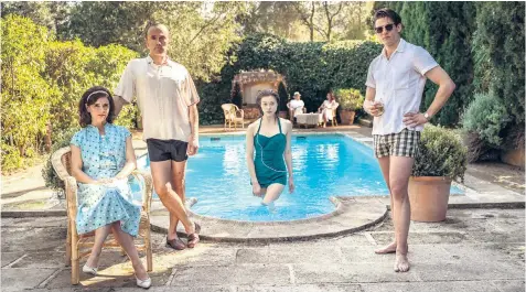  ??  ?? Emilia Fox, left, plays Valerie Hobson, the wife of John Profumo (Ben Miles), who has an affair with Christine Keeler (Sophie Cookson), abetted by Stephen Ward (James Norton)