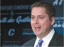  ?? PAUL CHIASSON LA PRESSE CANADIENNE ?? Andrew Scheer veut se distancier de son prédécesse­ur.