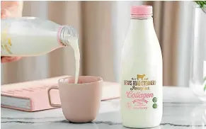  ??  ?? Lewis Road Creamery is now making milk with added bovine collagen.