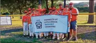  ?? Dan Nowak / Hearst Connecticu­t Media ?? Shelton Little League players celebrate after beating Southingto­n South to win the Section 2 championsh­ip on Friday.