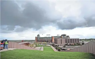  ?? JIM MATTHEWS / USATODAY NETWORK-WISCONSIN ?? The sledding hill at the Titletown District will open about mid-November, when it will be possible to make snow. The district’s park and plaza open Sept. 15.