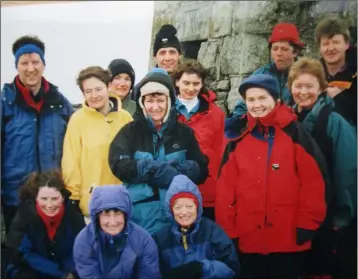  ??  ?? Members of Wexford Hillwalkin­g Club on an outing some years ago.