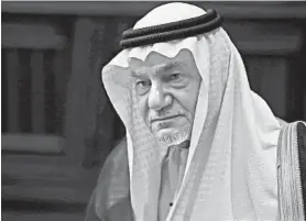  ?? KAMRAN JEBREILI/AP 2018 ?? Saudi Prince Turki al-Faisal ripped Israel for unleashing “their political minions and their media outlets from other countries to denigrate and demonize Saudi Arabia.”