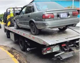  ?? CORTESÍA. ?? La bronca se inició por la detención de este carro.