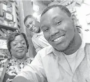  ?? Courtesy of Alesia Dorsey ?? Tristan Houston, shown with his mom Alesia Dorsey and brother Collin Houston, was found shot to death a few miles from Prairie View A&M on March 31.