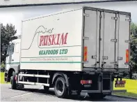  ??  ?? CAMPAIGN Van belonging Livingston seafood firm Ruskim