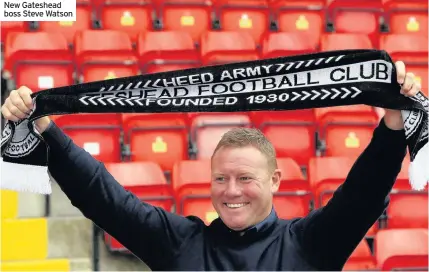  ??  ?? New Gateshead boss Steve Watson