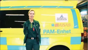  ??  ?? Mental health ambulances are being trialed in Stockholm this festive season.