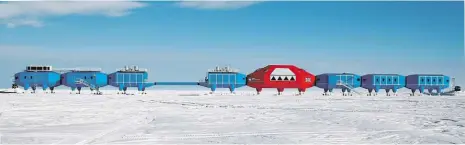  ?? Foto: BAS–Karl Tuplin ?? Britská polární stanice Halley VI je vůbec první antarktick­ou výzkumnou stanicí, která je přemístite­lná.