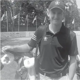  ??  ?? New golf pro Jared du Toit, of Kimberley, is accustomed to competing at a top level. He won a B.C. Amateur championsh­ip in 2014, a B.C. Junior crown in 2013 and played four years of competitiv­e NCAA golf.