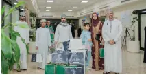  ?? ?? KO Founder, Tariq bin Hilal al Barwani, along with volunteers on a mission to spread joy to cancer patients at Sultan Qaboos University Hospital.