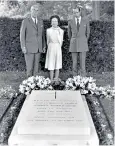  ??  ?? Wallis Simpson with Lord Mountbatte­n and Duke of Kent at her husband’s grave