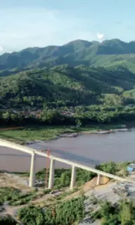  ??  ?? The Ban Ladhan Mekong River Super Major Bridge in Laos on July 15