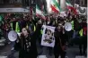  ?? ?? Protesters call on United Nations to take action against the treatment of women in Iran, following the death of Mahsa Amini, during a demonstrat­ion in New York City. — afp