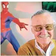  ?? FOTO: DPA ?? Comicautor Stan Lee mit einer Figur des Spider-Man.