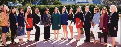  ?? Contribute­d photo / Courtesy of Elaine Ubina ?? From left, Mary Lee Kiernan, YWCA Greenwich President & CEO, with the Women Who Inspire honorees for 2022, Danielle Eason; Dr. Asha Shah; Molly H. King; Nicole Mitchell; Christine Lai; Grace Lockhart Djuranovic; Emma K. Neary; Lauren Mondschein; Stephanie Dunn Ashley; Dr. Karen Santucci; Laura Beck; Laura Erikson; and Kathleen Bordelon.