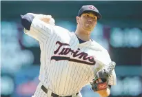  ?? JIM MONE/ASSOCIATED PRESS ?? Twins pitcher Kyle Gibson allowed three runs in the first inning of Saturday’s game against the Orioles — including a two-run homer by Chris Davis — but only gave up two hits after that while striking out nine.