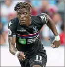  ??  ?? Working hard: Wilfried Zaha