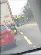  ??  ?? A lorry crashed into the bridge over the A5 for the third time in a month.