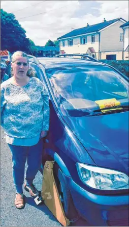  ??  ?? Deborah Southfield with her clamped car