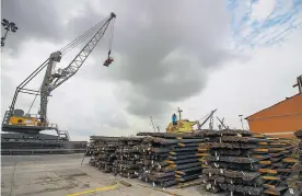  ?? JESÚS RICO ?? Bienes en acero en una de las unidades del Puerto de Barranquil­la.