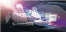  ??  ?? Each passenger will have their own virtual infotainme­nt system.