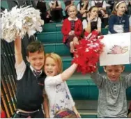  ?? SUBMITTED PHOTO ?? St. Maximilian Kolbe students celebrate after learning their school was named a Blue Ribbon School.