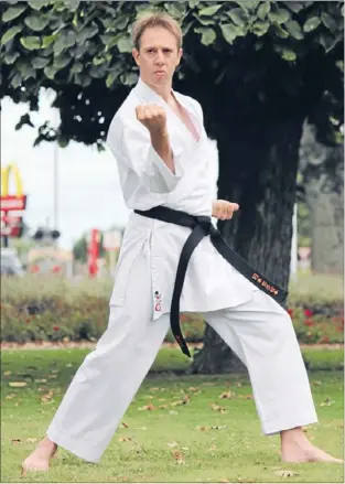  ??  ?? Ready to teach: Danie van der Linde is starting a karate class in Matamata.