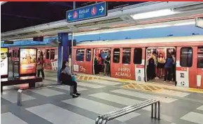  ?? PIC COURTESY OF RAPIDKL ?? The Kelana Jaya LRT station in Petaling Jaya operating as usual yesterday.