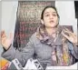  ?? HT PHOTO ?? Patron of B-Aware Foundation Aparna Yadav addressing the media on Monday.