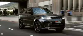  ??  ?? 02 The Range Rover Sport SVR drives with an imperiousn­ess that many a competitor is still trying to emulate.